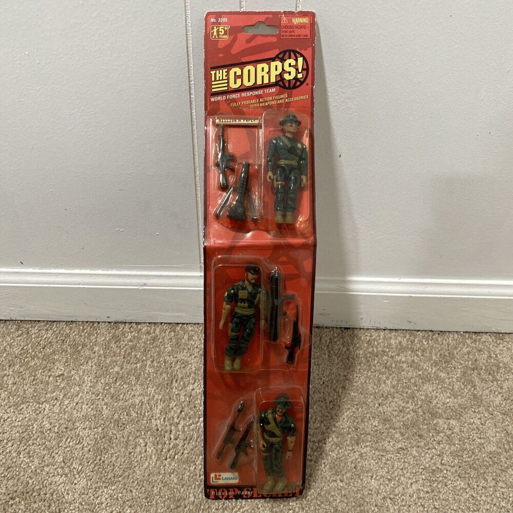 Lanard The Corps 1996 Top Secret Action Figure 3 Pack Sarge Whipsaw Tanner Rare